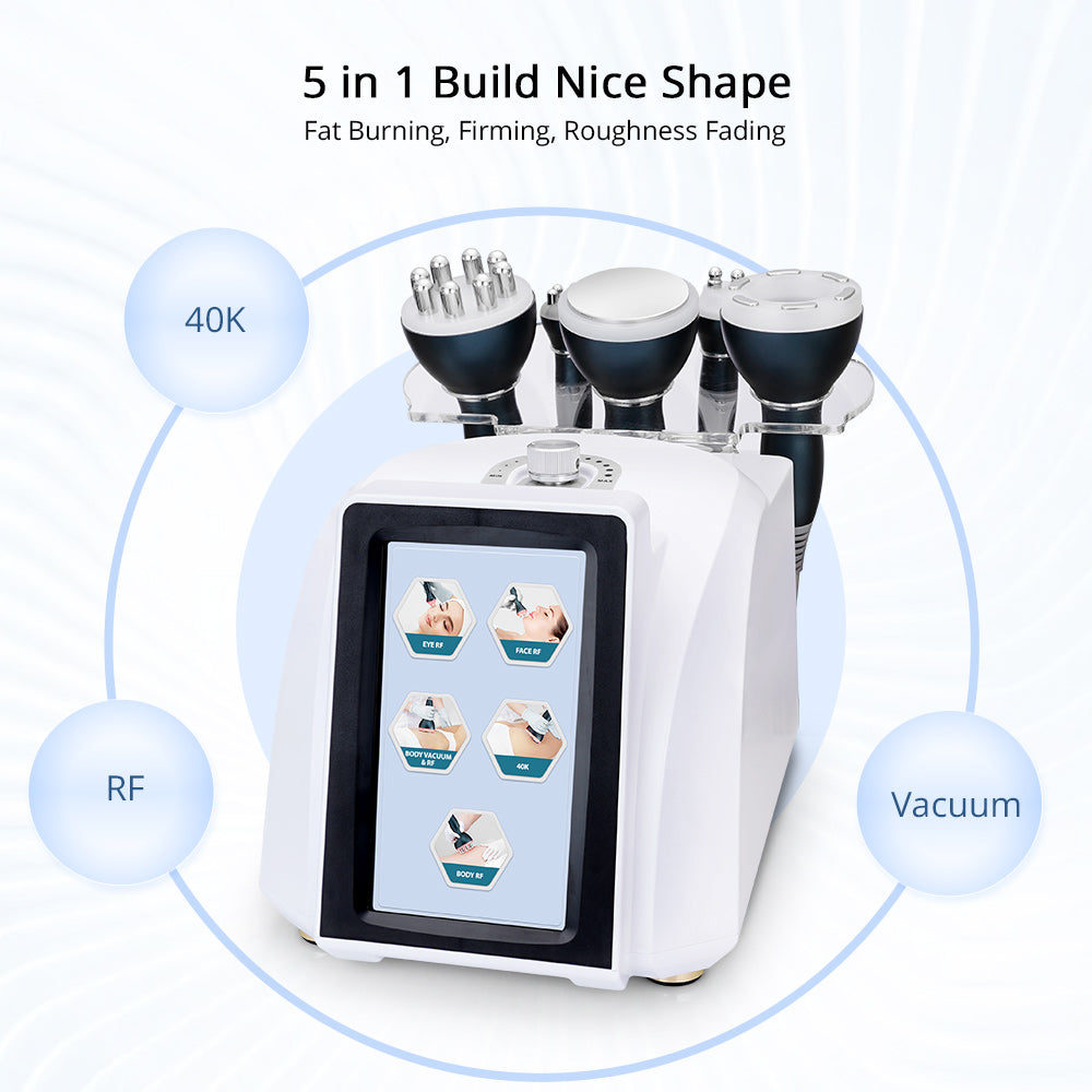 UNOISETION 5 in 1 Ultrasonic 40K Cavitation RF Body Slimming Face