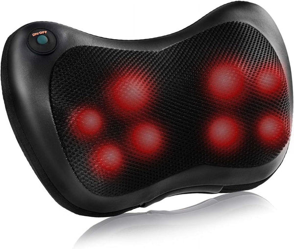 Suerbeaty Shiatsu Back and Neck Massager with Heat, Deep Tissue Kneading,Electric Massage Pillow for Back,Shoulders,Legs,Foot,Body Muscle Pain Relief,Use at Home,Car,Office