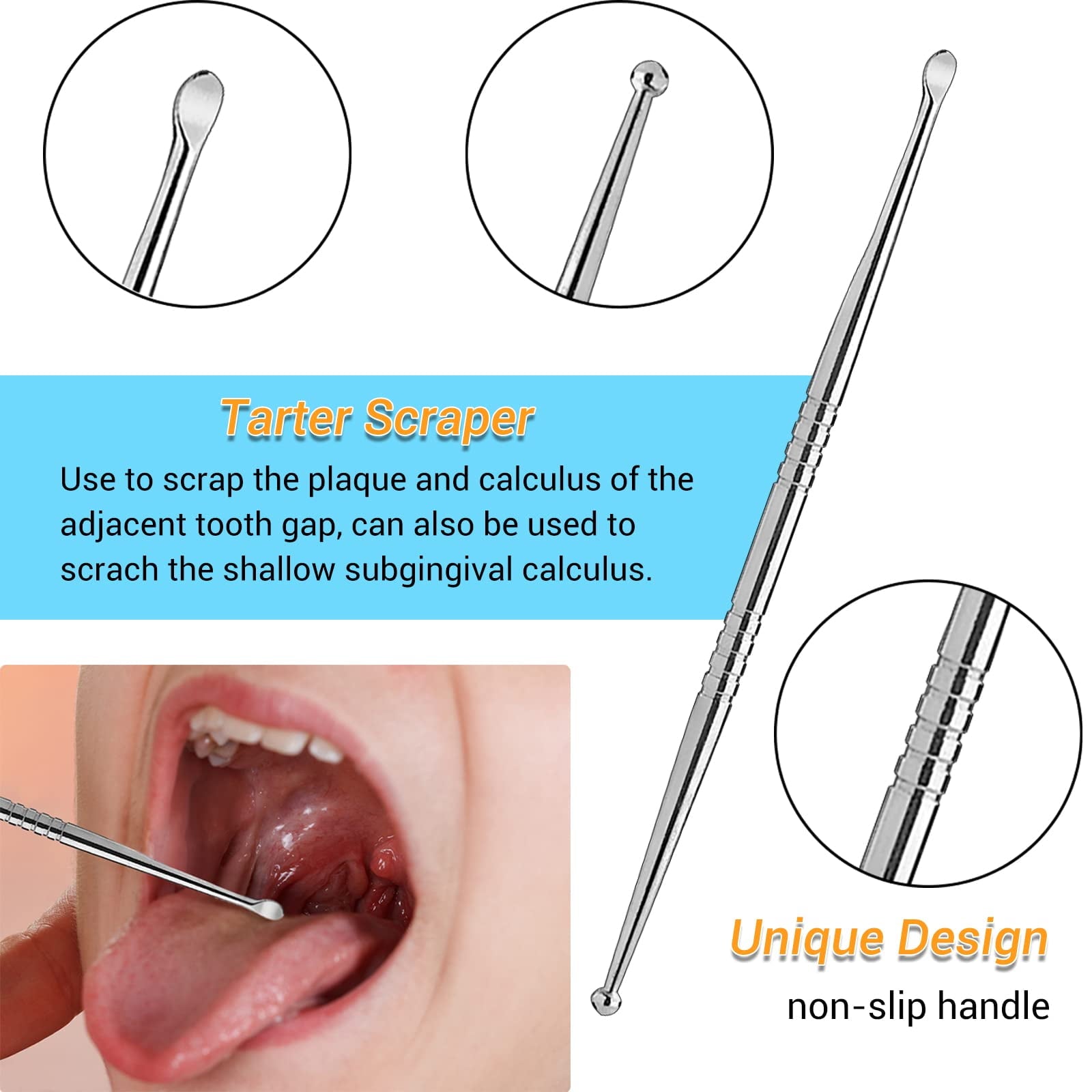 Suerbeaty Tonsil Stone Remover Set Includes 1 Tonsil Stone Remover with LED Light, 1 Stainless Steel Tonsil Stone Removal Tool, 1 Curved Irrigator Syringe and 100 Long Swabs to Get Rid of Bad Breath