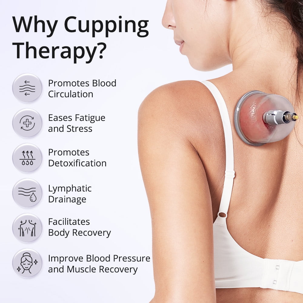 Suerbeaty cupping therapy set Professional Acupoint Cupping Sets Portable, Suction Cupping Set with Vacuum Magnetic Pump Cellulite Cupping Massage Kit 22-cup