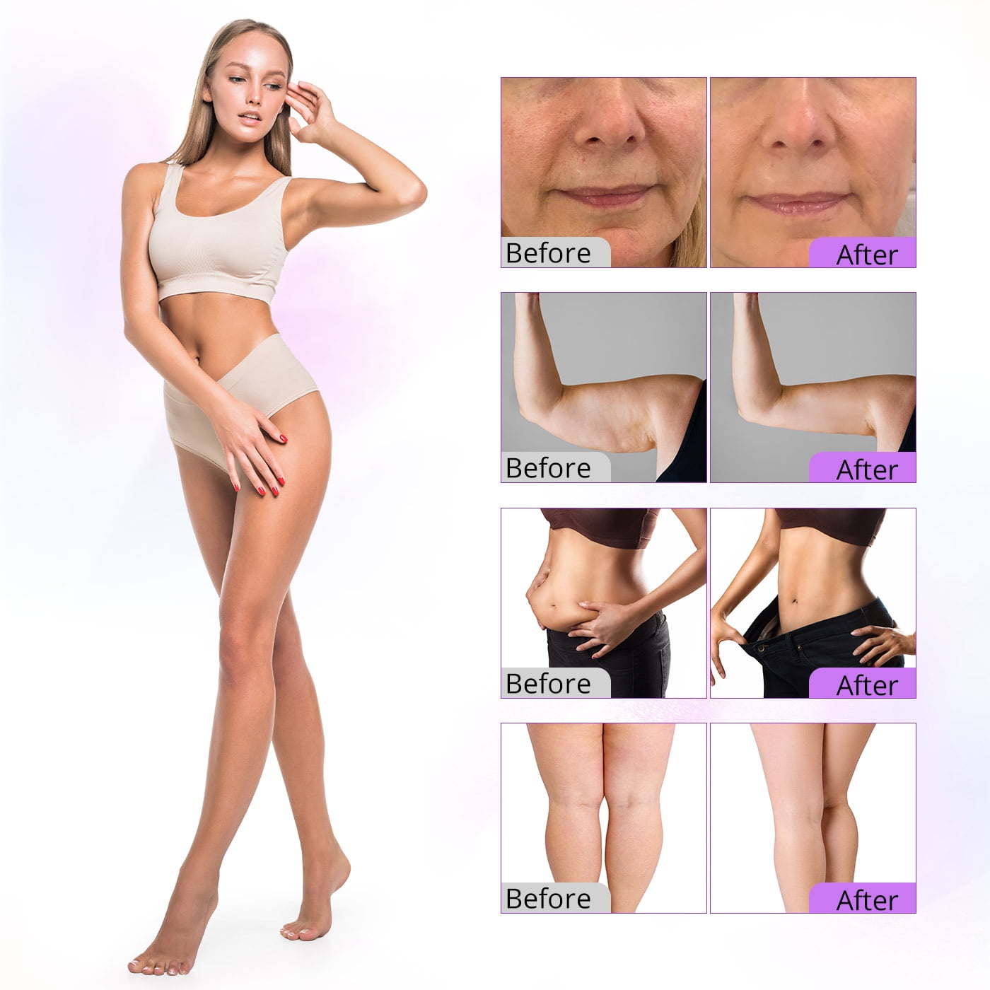 Suerbeaty 9 in 1 Cavitation Machine Body Machine Body Shaping Face Body Skin Care Massager for Salon,Spa,Home Use