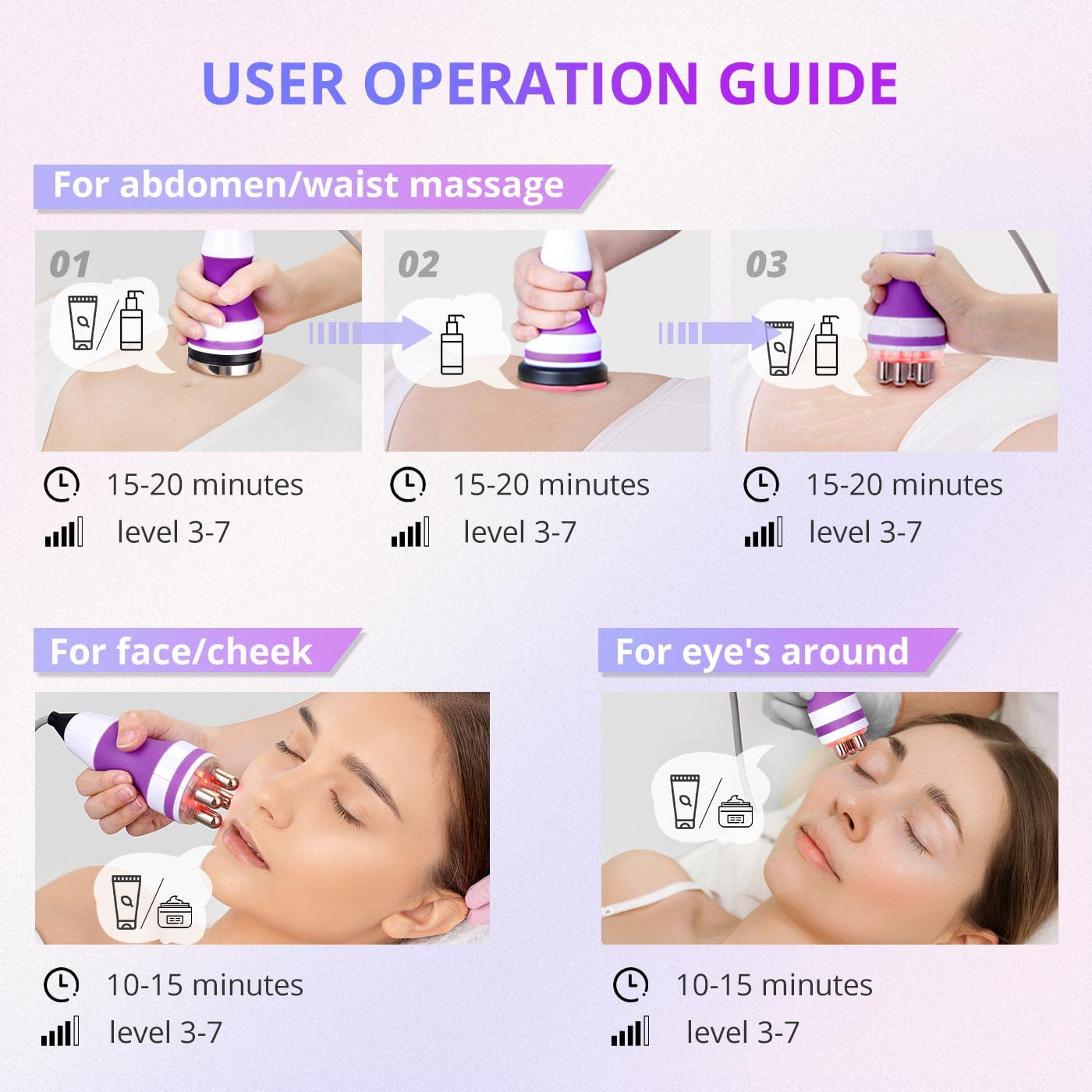 Suerbeaty 6 in 1 cavitation Massage Machine Body Shaping Face Body Skin Care Massager for Salon,Spa,Home Use