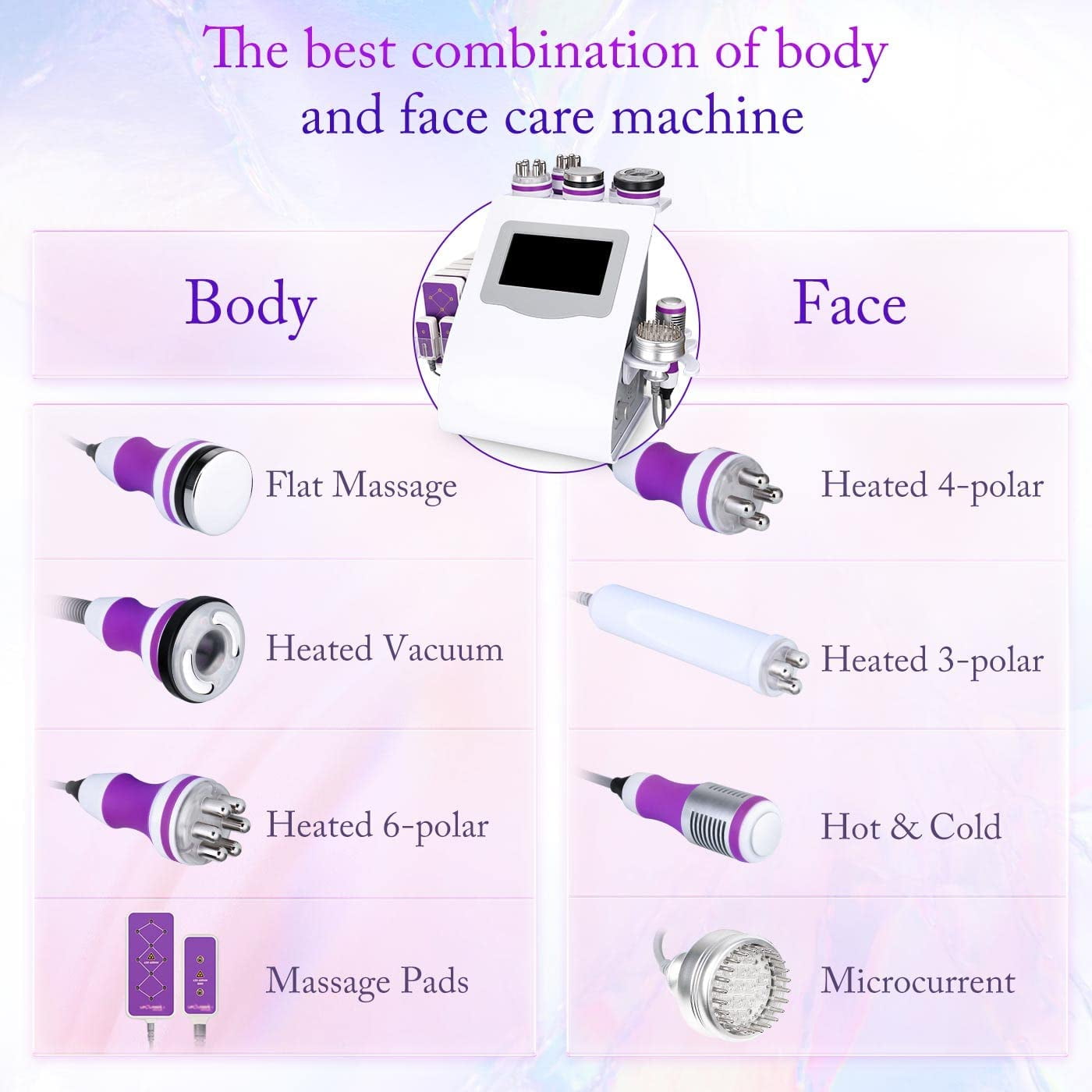 Suerbeaty 9 in 1 Massage Machine Body Shaping Machine Face Body Skin Care Massager for Salon,Spa,Home Use