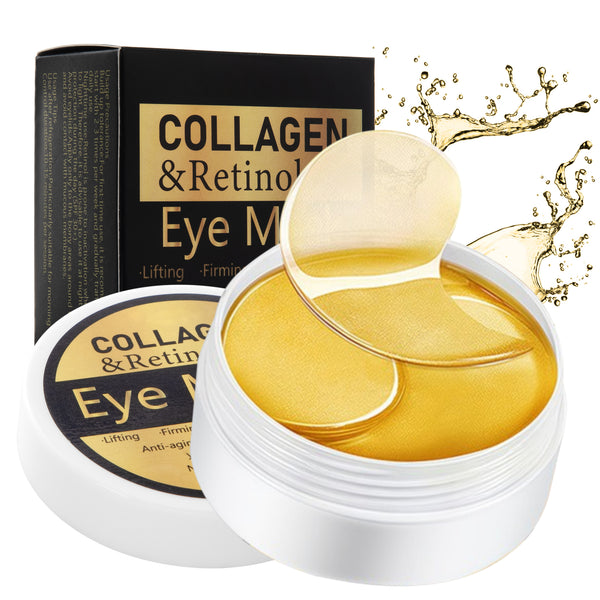 Ouwald Under Eye Patches, Eye Mask for Dark Circles, Puffy Eyes, Eye Bags, Wrinkles, Retinol & Collagen Anti-Aging Eye Pads, 30 Pairs