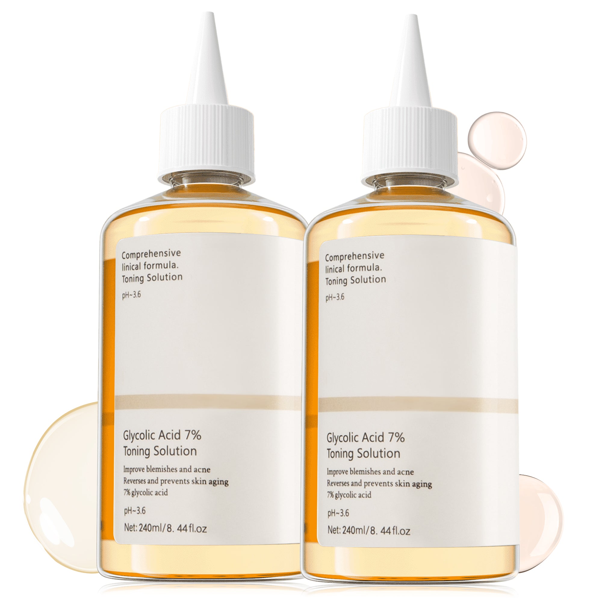 Glycolic Acid 7% Exfoliating Toner - 2 Pack (240ml x 2) – Gently Exfoliates & Hydrates