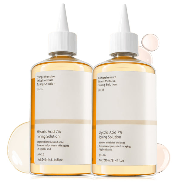 Glycolic Acid 7% Exfoliating Toner - 2 Pack (240ml x 2) – Gently Exfoliates & Hydrates