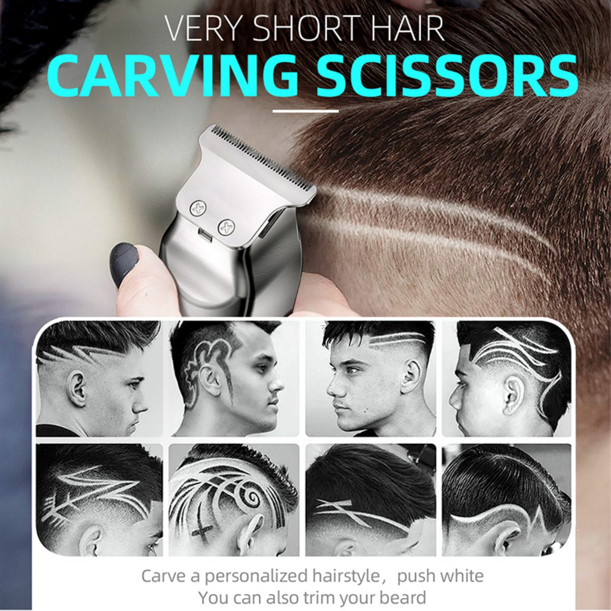 Professional Hair Clippers for Men, Cordless Clippers & Trimmers Set with LCD Display