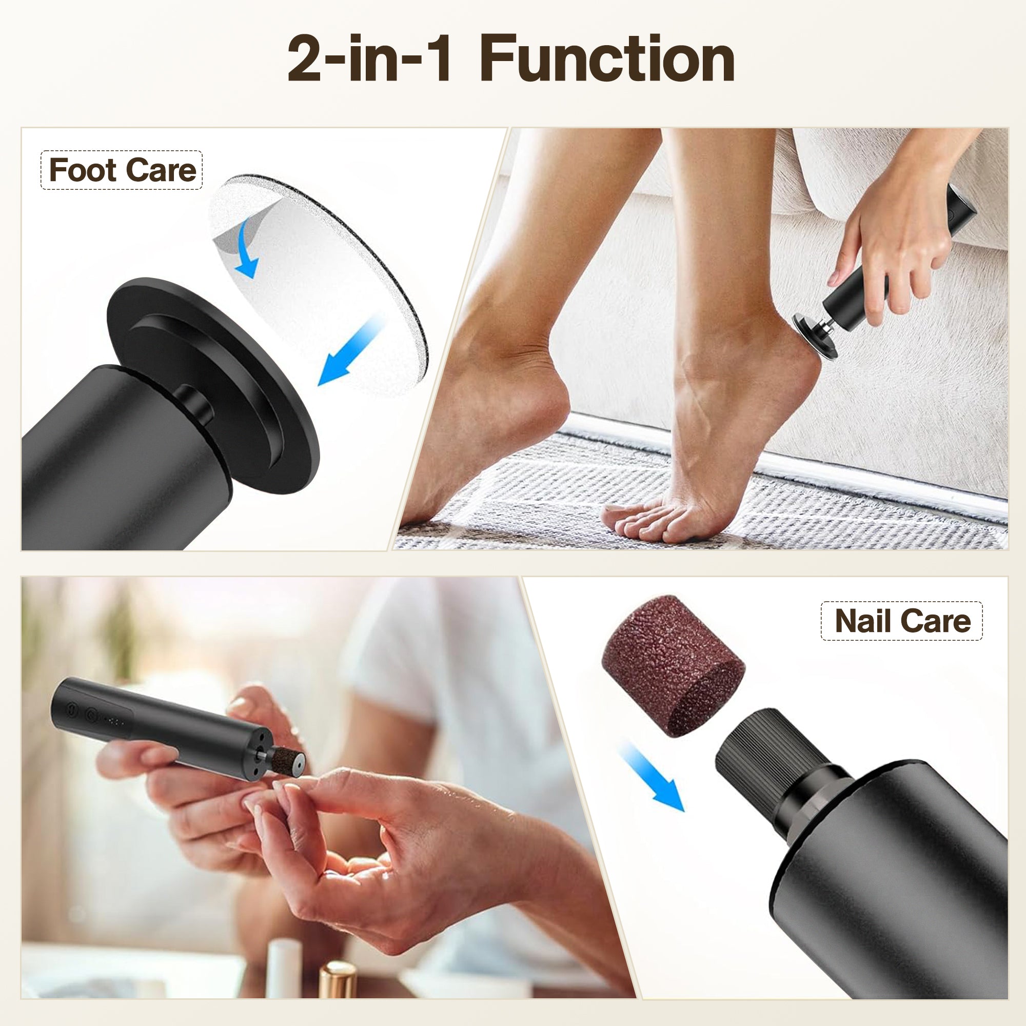 2-in-1 Electric Callus Remover & Nail Grinder