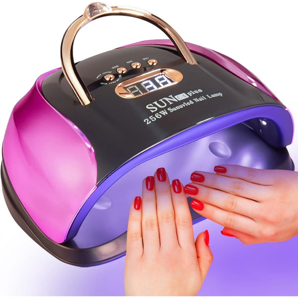 RUTAWZ UV Light for Nails, 256W Nail Dryer, Professional UV Nail Lamp with 4 Timer Settings and Smart Sensor