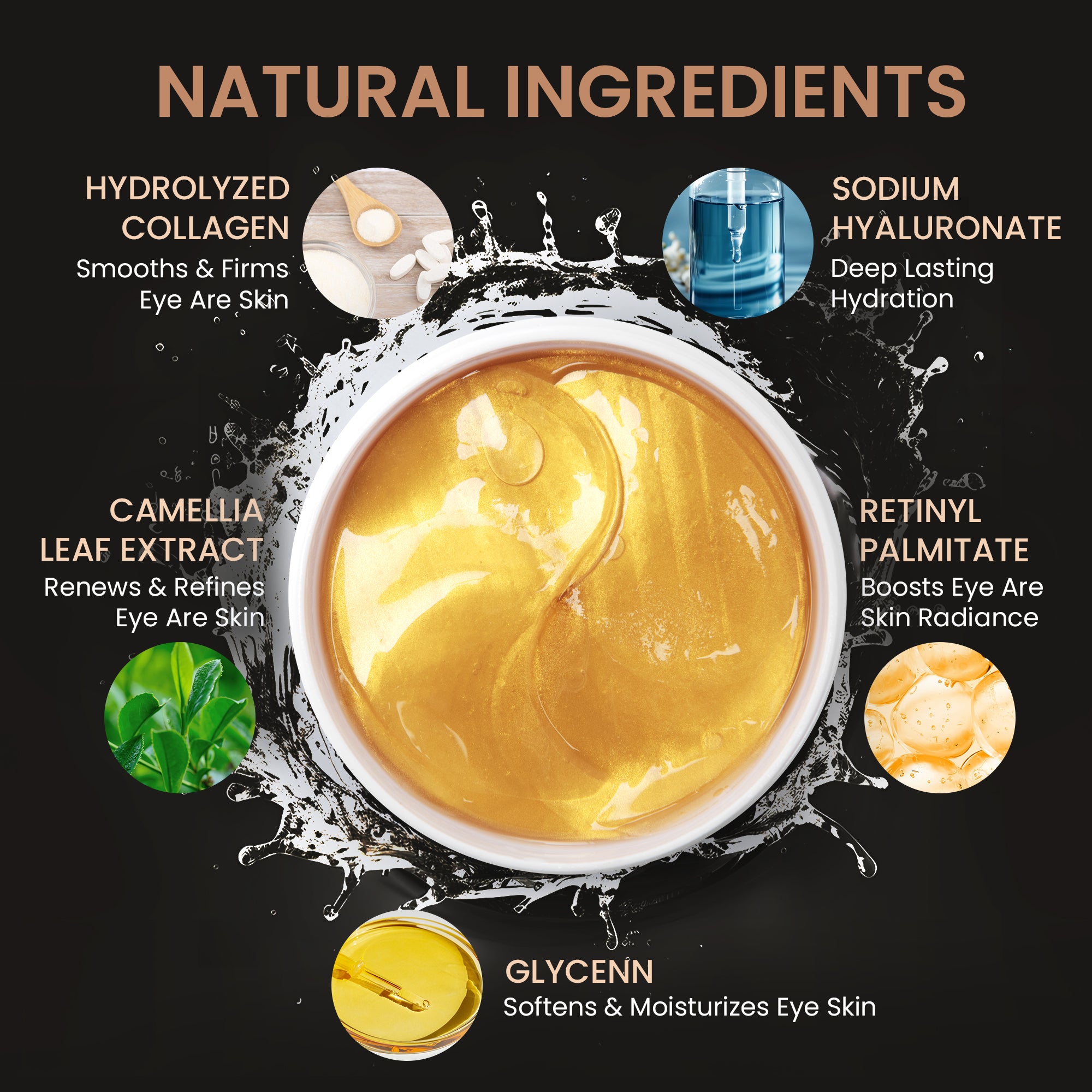 Ouwald Under Eye Patches, Eye Mask for Dark Circles, Puffy Eyes, Eye Bags, Wrinkles, Retinol & Collagen Anti-Aging Eye Pads, 30 Pairs