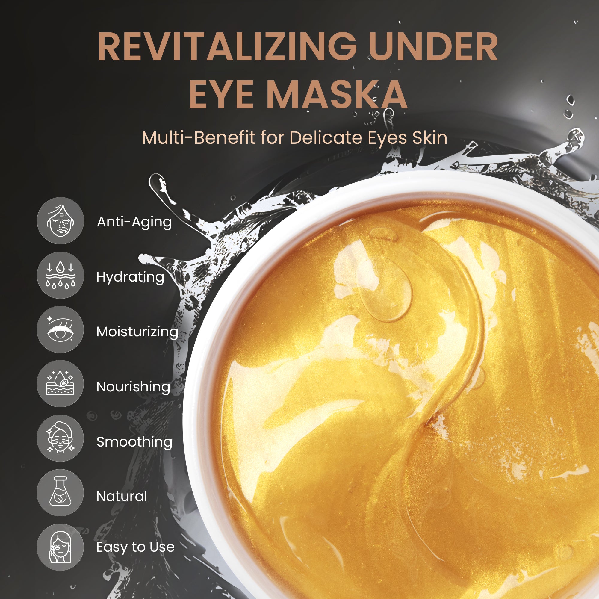 Ouwald Under Eye Patches, Eye Mask for Dark Circles, Puffy Eyes, Eye Bags, Wrinkles, Retinol & Collagen Anti-Aging Eye Pads, 30 Pairs