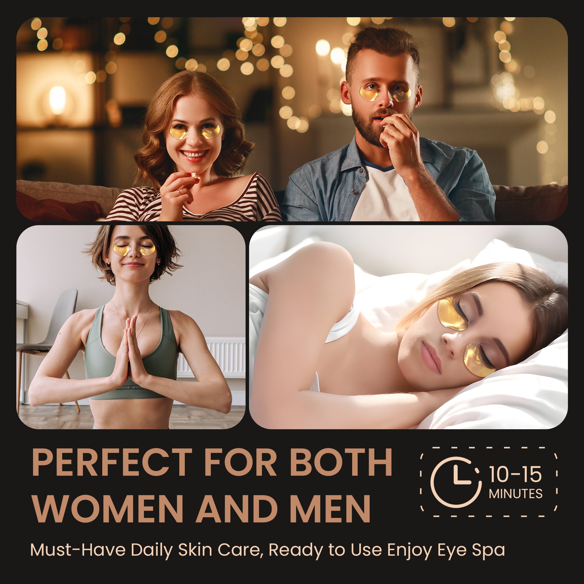 Ouwald Under Eye Patches, Eye Mask for Dark Circles, Puffy Eyes, Eye Bags, Wrinkles, Retinol & Collagen Anti-Aging Eye Pads, 30 Pairs