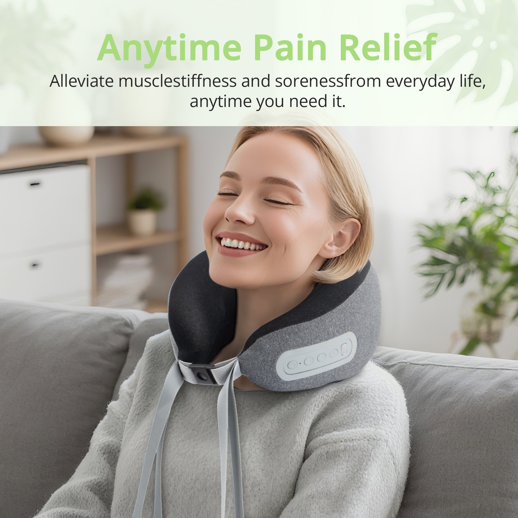 Neck Massager Pillow with Heat, Suerbeaty Portable Shiatsu Neck Massage Pain Relief Deep Tissue,Heated Pillow for Travel,Office & Home,Ideal Gift for Her,Him