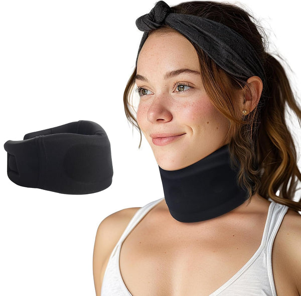 Suerbeaty Soft Neck Brace Universal Cervical Collar, Neck Brace for Sleeping Foam Wraps, Keep Vertebrae Stable for Relief of Cervical Spine Pressure Support for Women Man Pain Relief