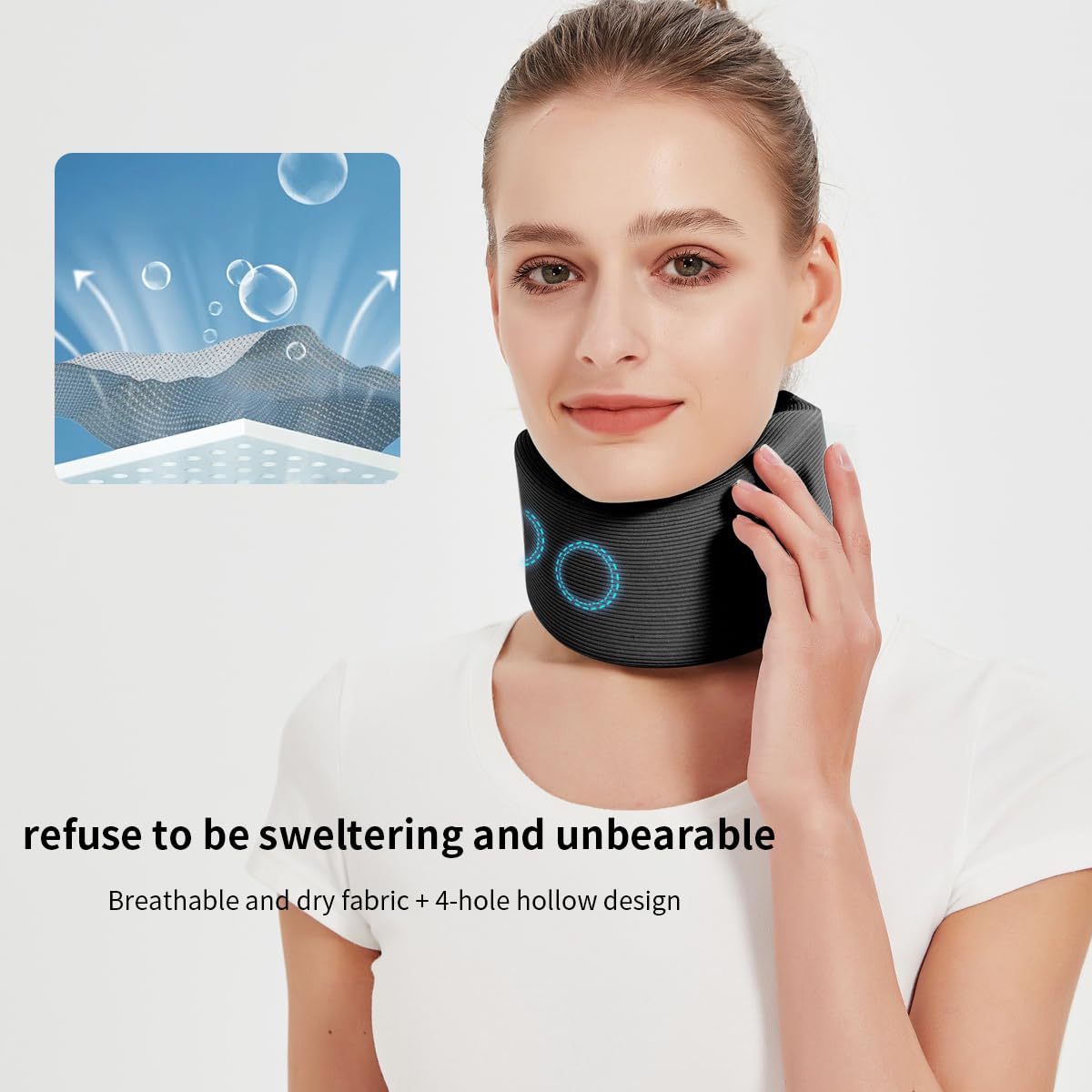 Suerbeaty Soft Neck Brace Universal Cervical Collar, Neck Brace for Sleeping Foam Wraps, Keep Vertebrae Stable for Relief of Cervical Spine Pressure Support for Women Man Pain Relief