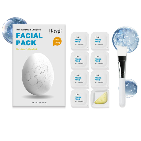 Zombie Face Mask – Hydrating, Firming Skincare Clay Mask for Pores & Wrinkles with Brush (8-Pack)