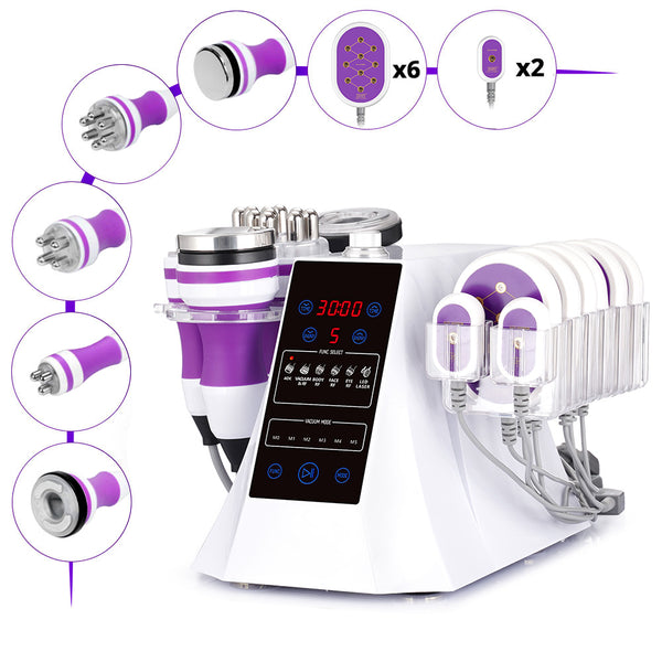 Unoisetion 6 In 1 Cavitation 2.0 40K Vacuum Body Sculpting Radio Frequency Skin Care Beauty Machine Machine for Spa Salon Studio Home Use | LY-54K2S
