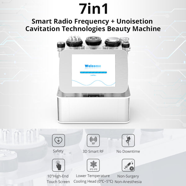 Unoisetion 7 in1 Cavitation Ultrasonic Radio Frequency Slimming Beauty Machine for Spa Salon Studio Home Use | MS-6651