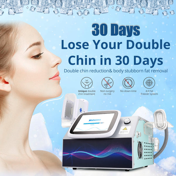 2 Handles Fat Freezing Cooling Vaccum Body Sculpting Double Chin Fat Removal Slimming Machine for Spa Salon Studio Home Use | SM-7201NB