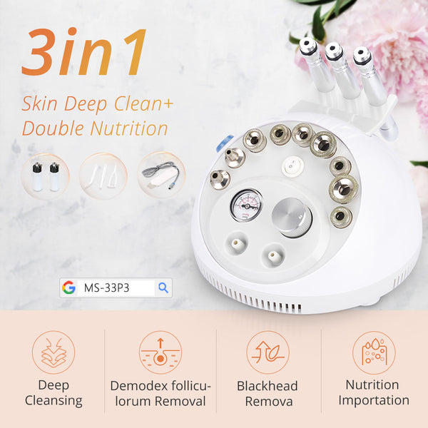 Dermabrasion Microdermabrasion Vacuum Pore Cleaning Machine for Spa Salon Studio Home Use | MS-33P3