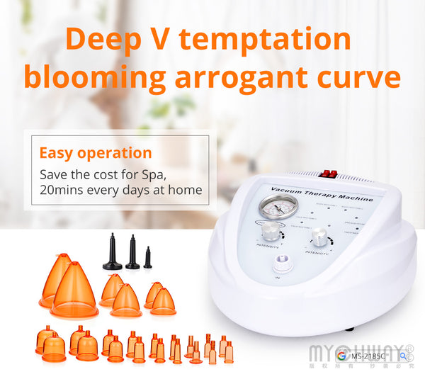 Breast Enlargement Butt Enhancement Vacuum Therapy Cupping Beauty Machine for Spa Salon Studio Home Use | MS-2185C