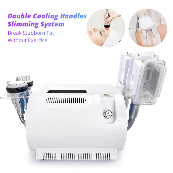 2 Handles Fat Freezing Cooling Systerm Cavitation RF Slimming Beauty Machine for Spa Salon Studio Home Use | WL-7203C