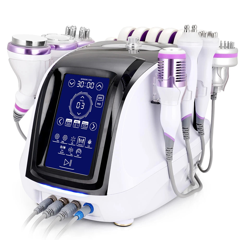 9 IN 1 Ultrasonic Cavitation RF Vacuum Lipo Laser Body Contouring Rejuvenation Machine